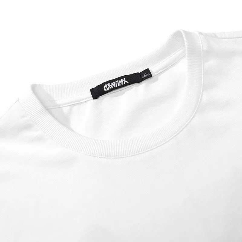 Minimalist Letter Graffiti Film Print T-Shirt