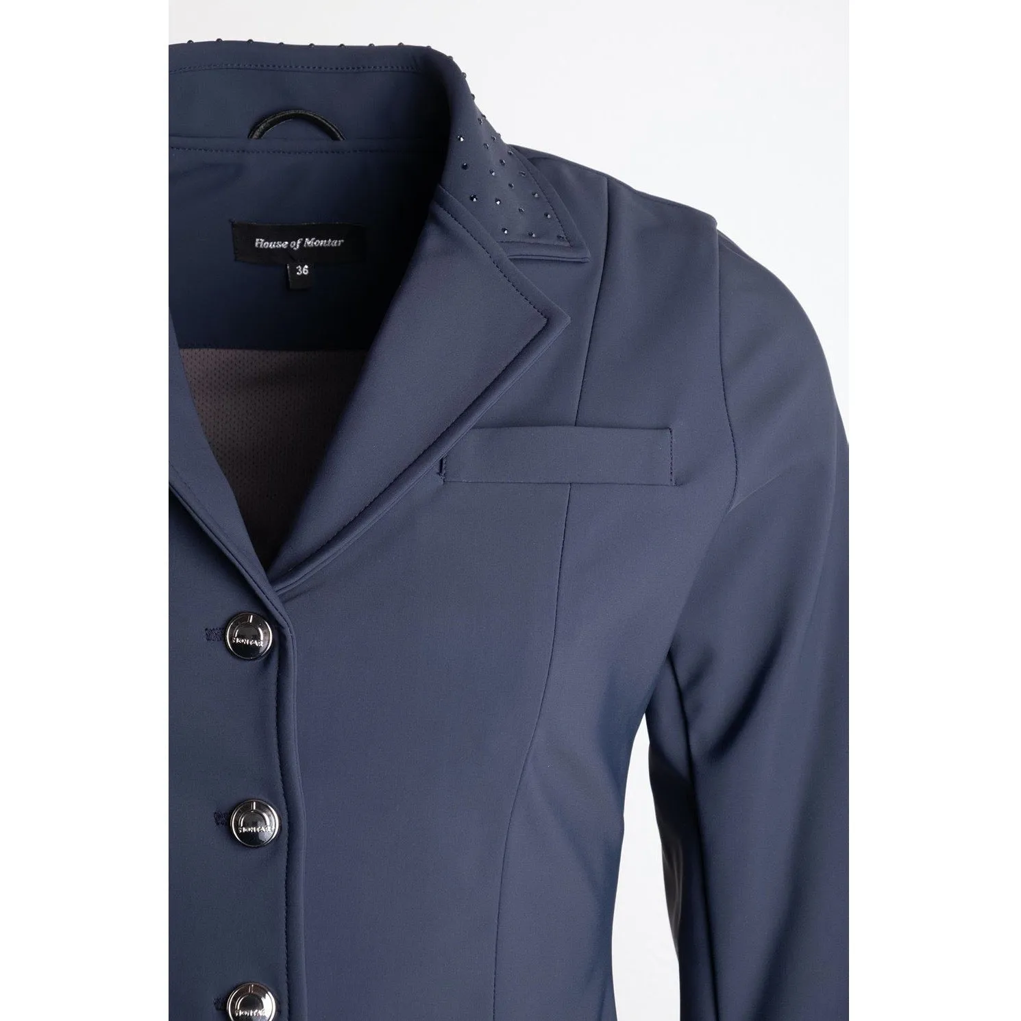 Montar Dressage Softshell Show Jacket - Short Tailcoat, Navy