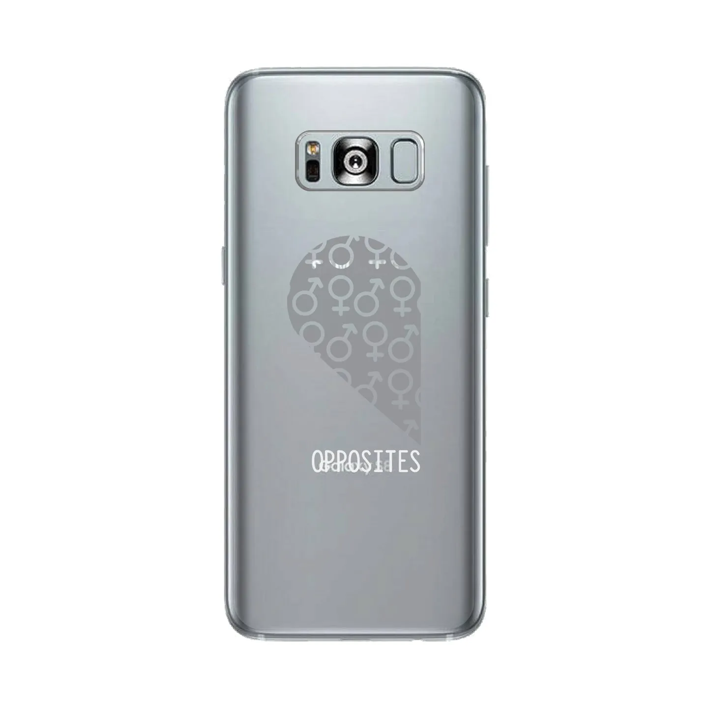 Opposites Male Symbols-Left Clear Phone Case