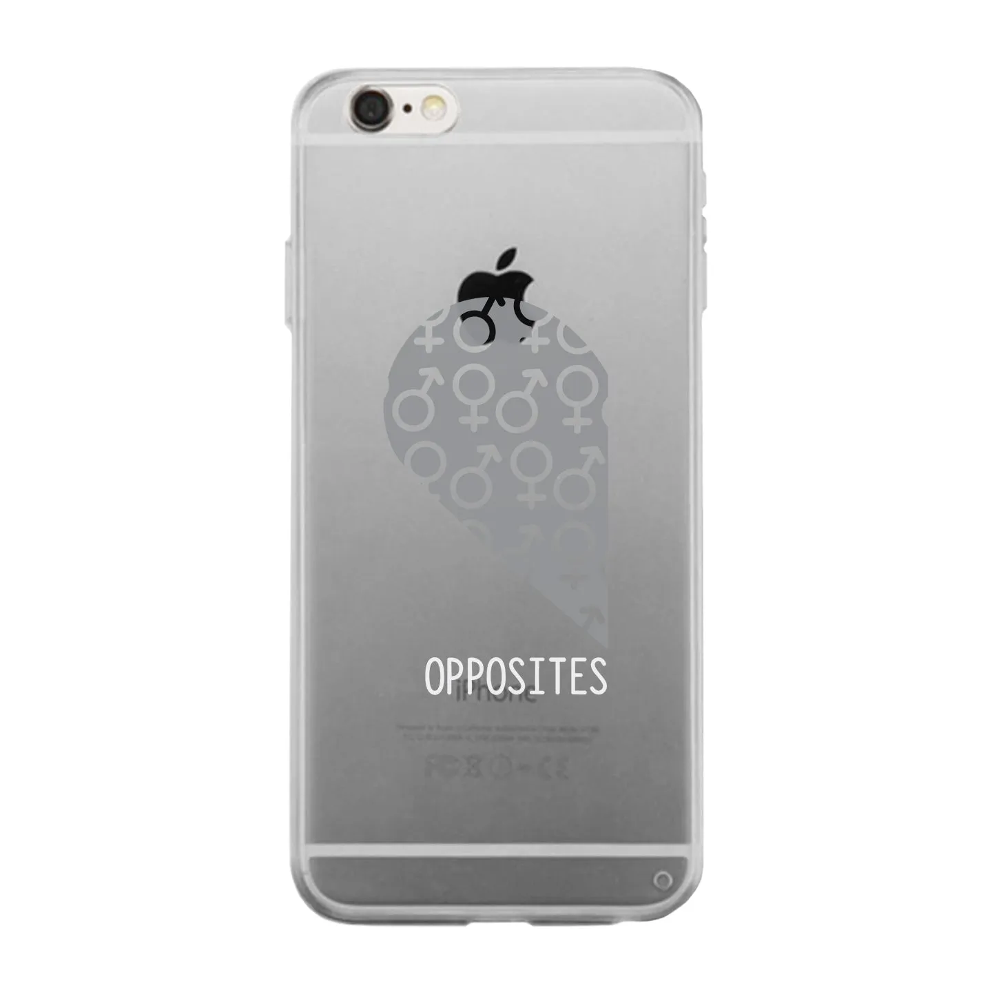 Opposites Male Symbols-Left Clear Phone Case
