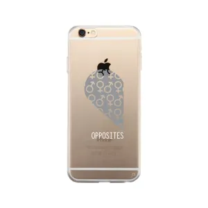Opposites Male Symbols-Left Clear Phone Case
