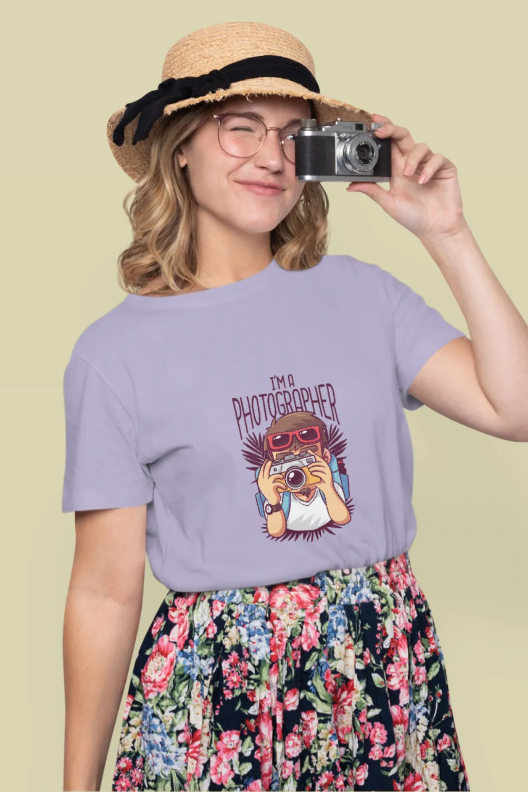 Photographer Printed T-shirt for women