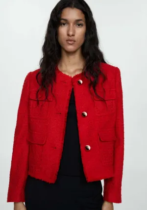Pocket tweed jacket - Red