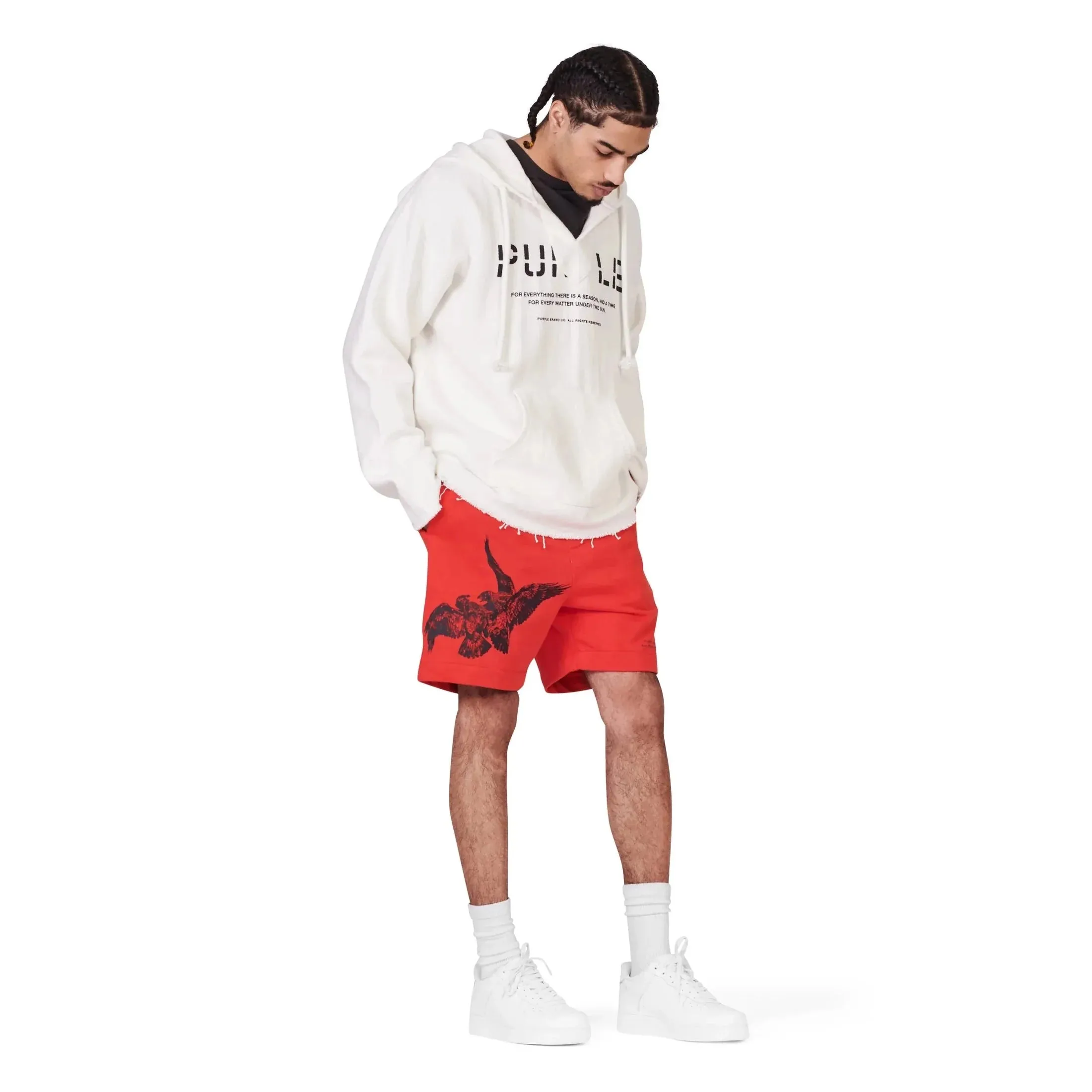 Purple Brand P413 Red Bird Relaxed Fit Short