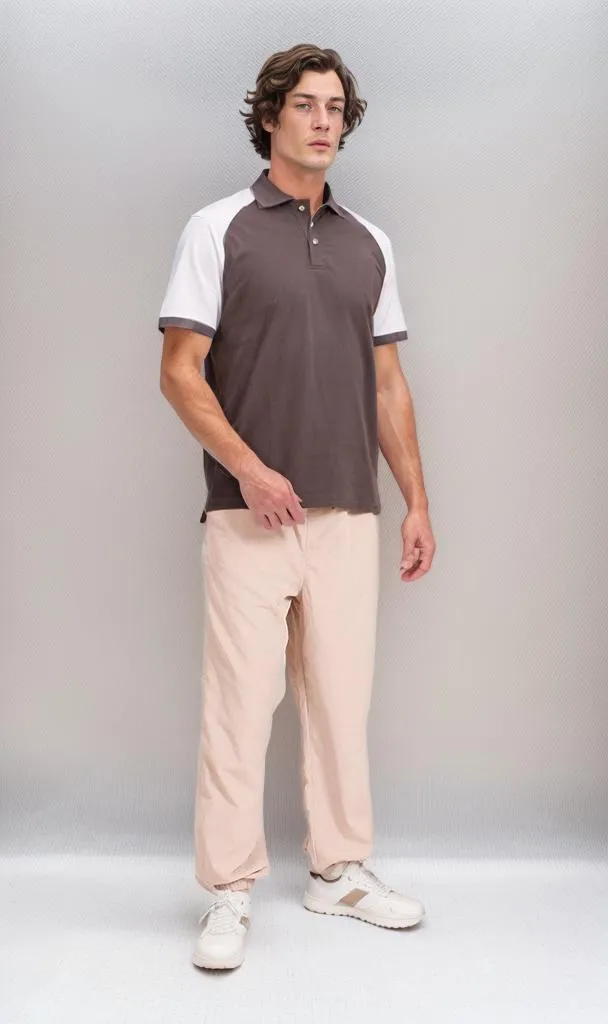 R205813 - Pique Polo Shirt - Black & White