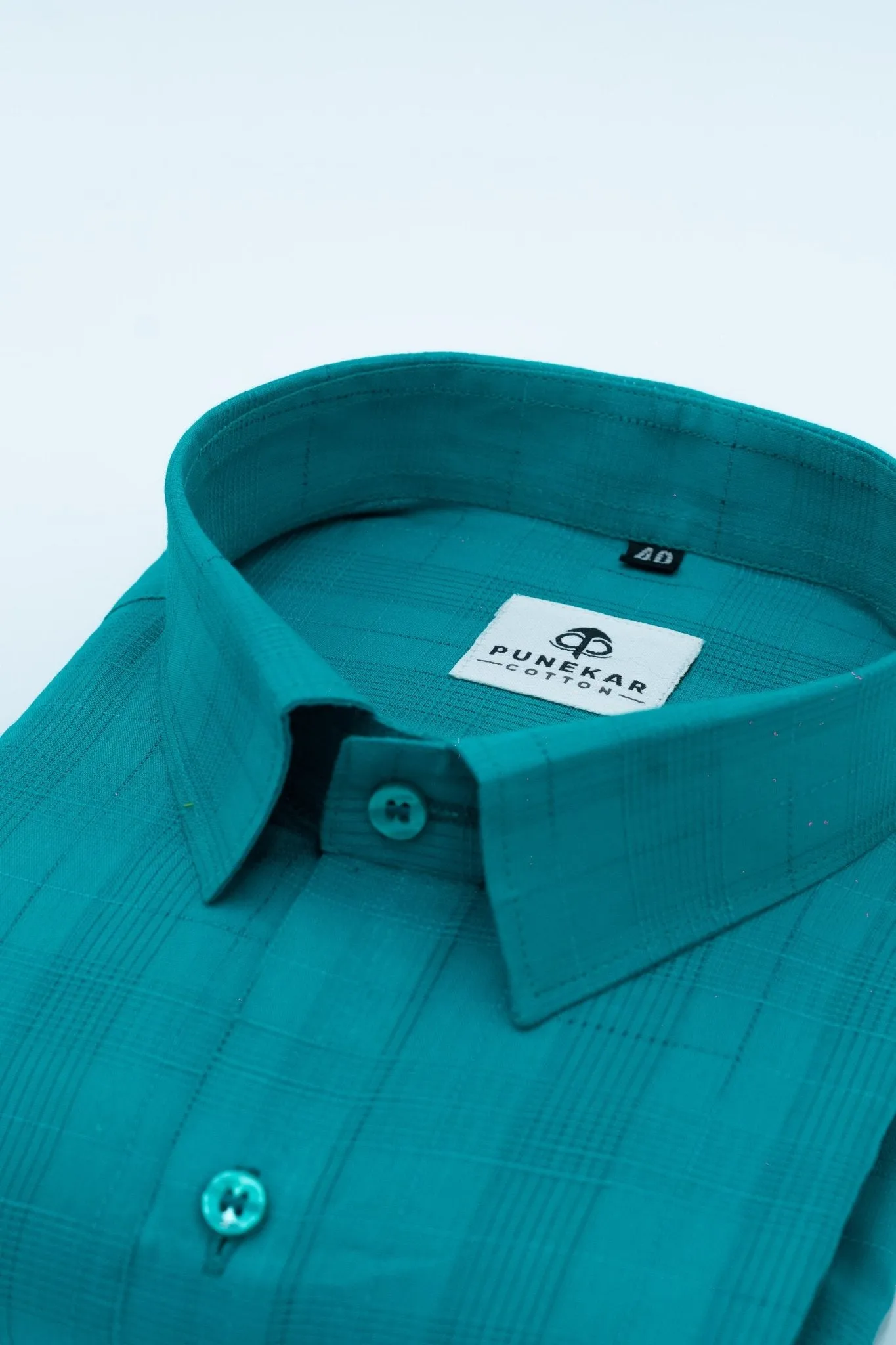 Rama Green Color Pure Cotton Shirts For Men