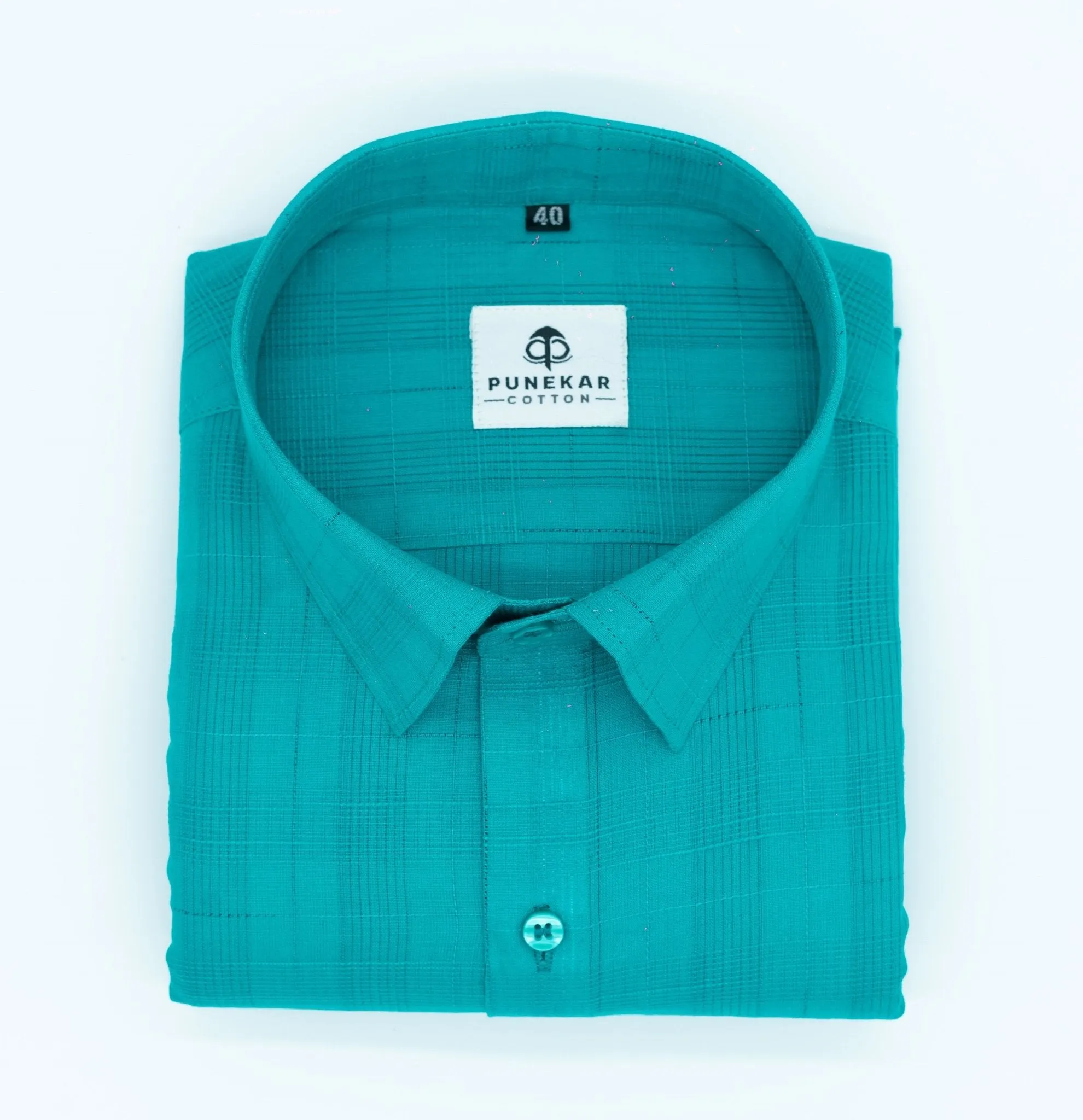 Rama Green Color Pure Cotton Shirts For Men
