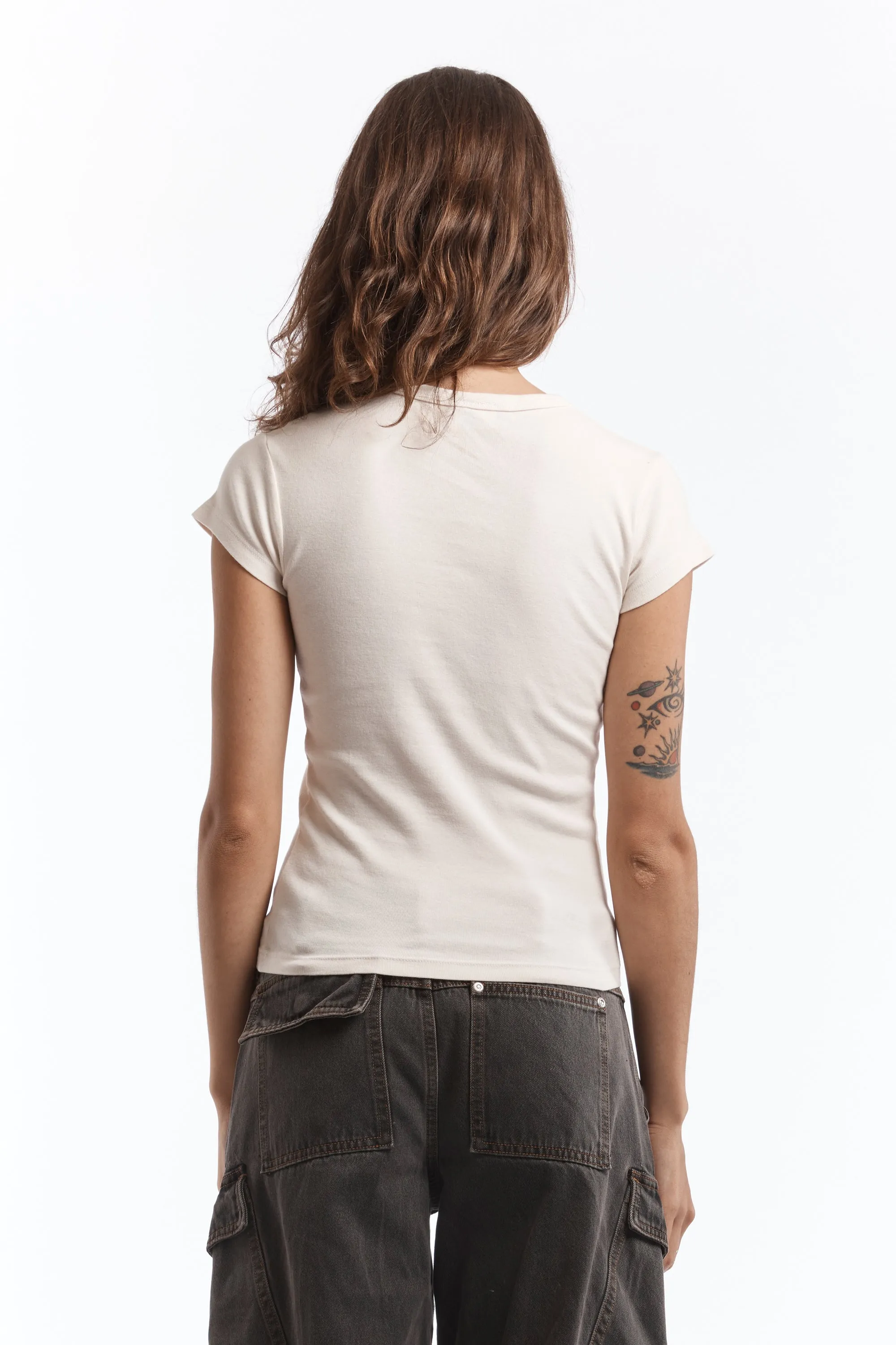 Ratgirl Star Baby Tee Cream