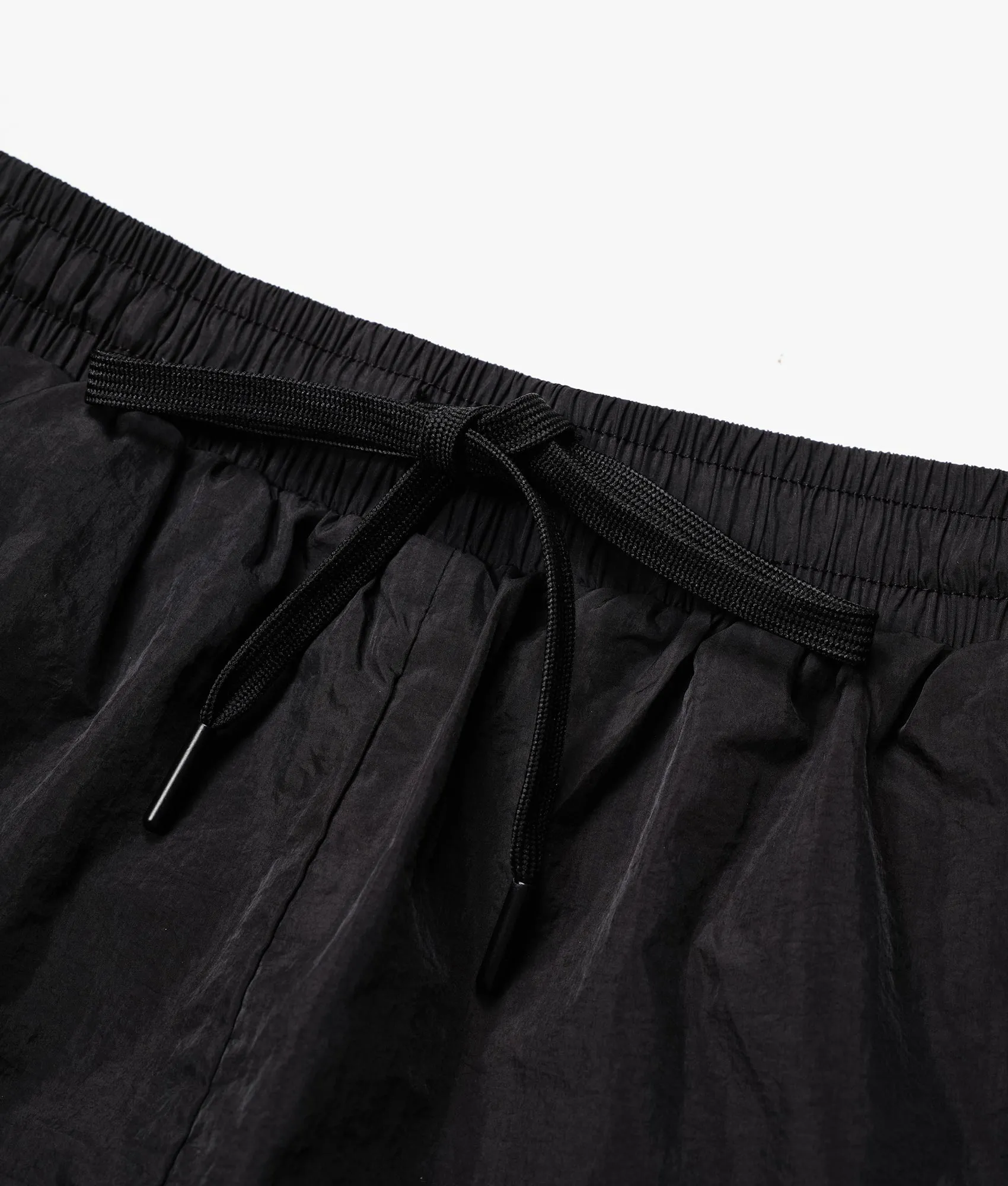 Relaxed Fit Crinkle Nylon Track Shorts