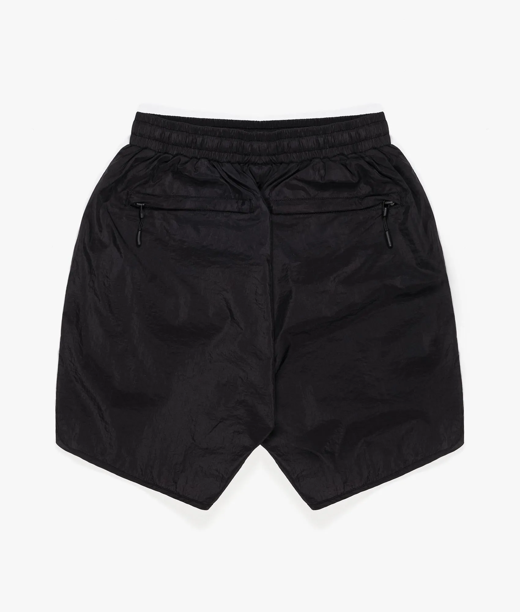 Relaxed Fit Crinkle Nylon Track Shorts