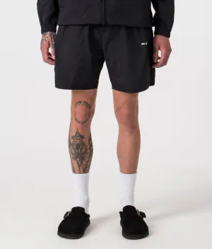 Relaxed Fit Crinkle Nylon Track Shorts