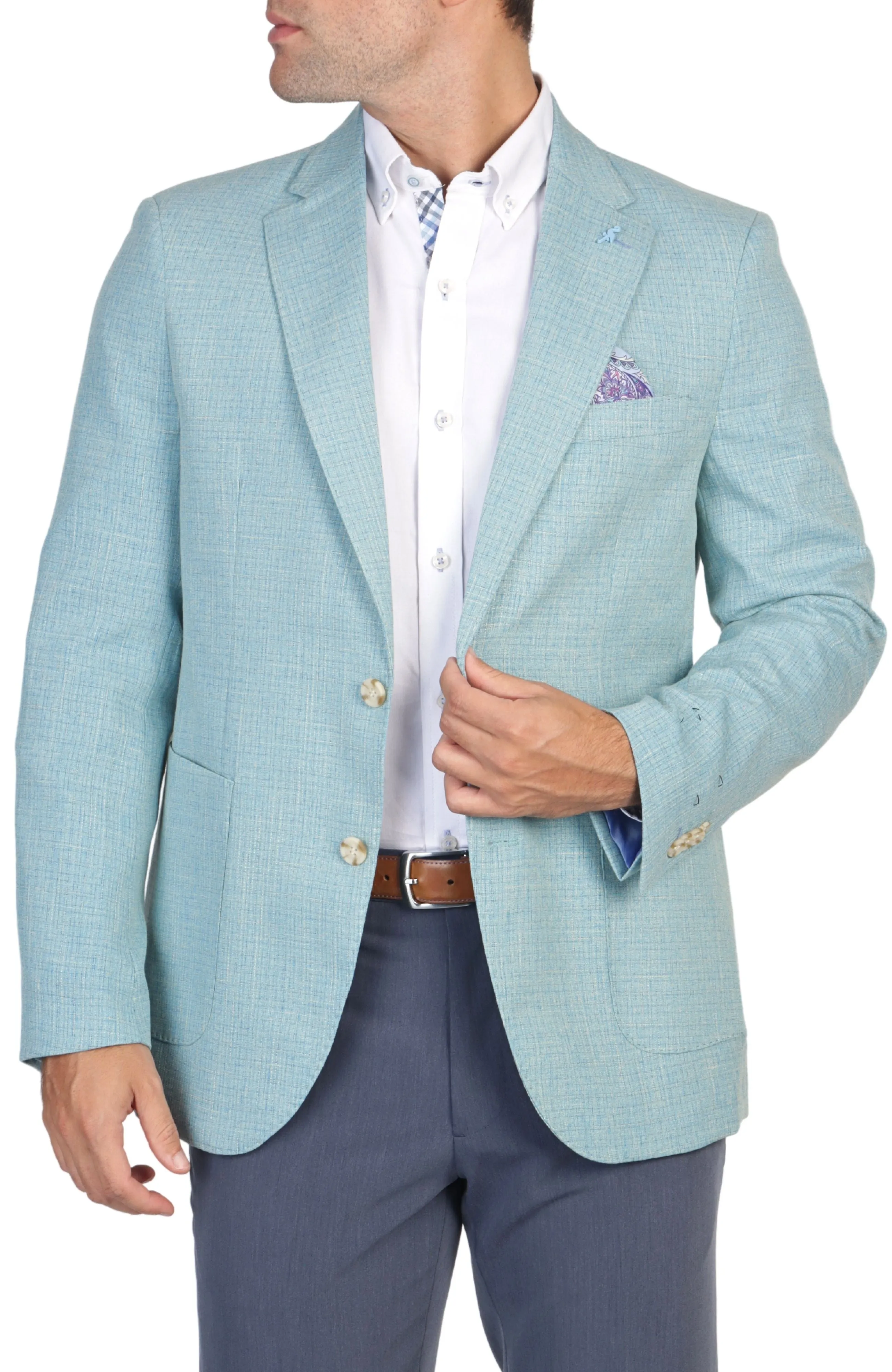 Sea Glass Green Checkered Sport Coat
