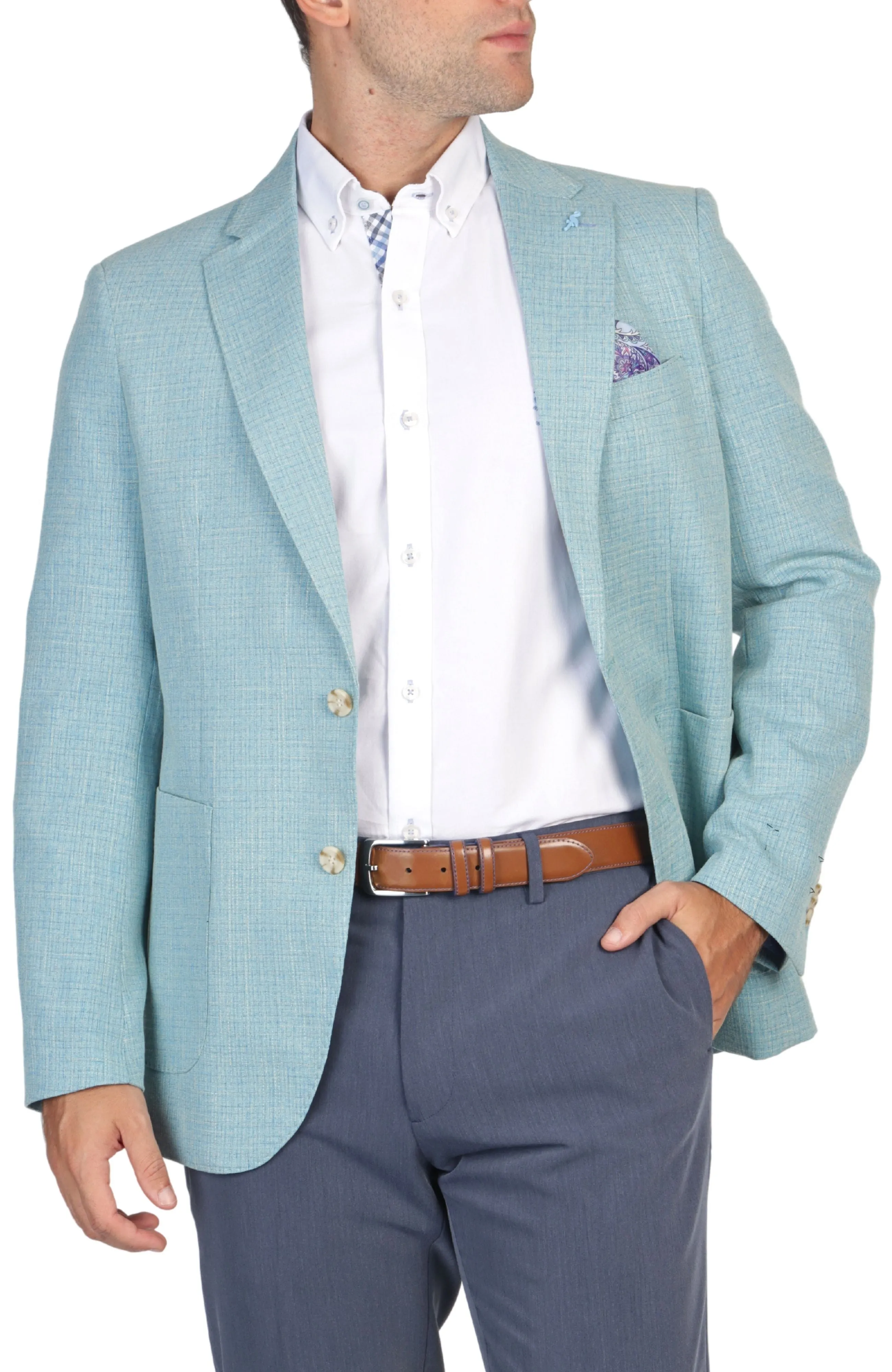 Sea Glass Green Checkered Sport Coat