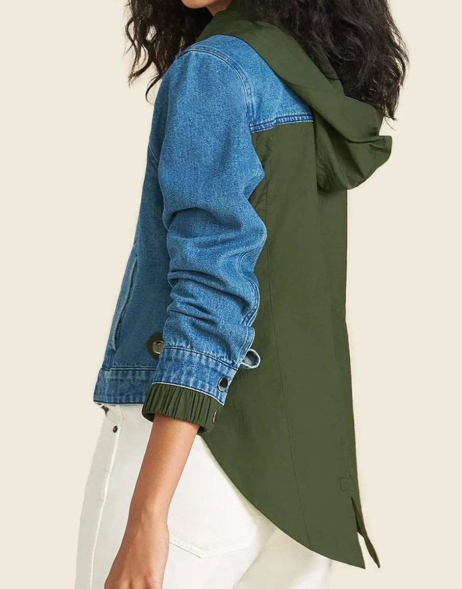 Shani Mixed-Media Denim Jacket