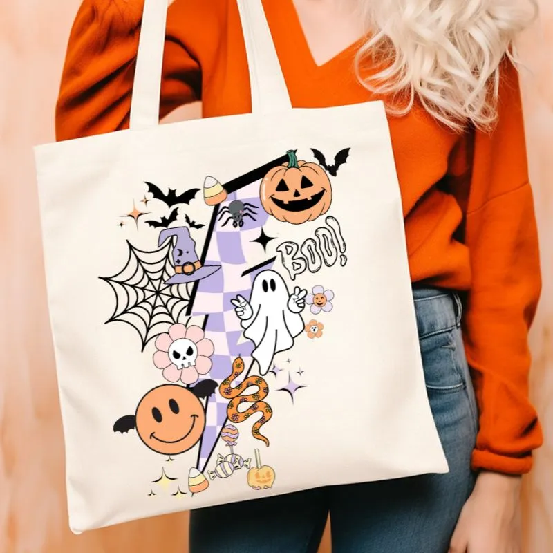 Spooky Fun Halloween Lighting Bolt Design PNG Download