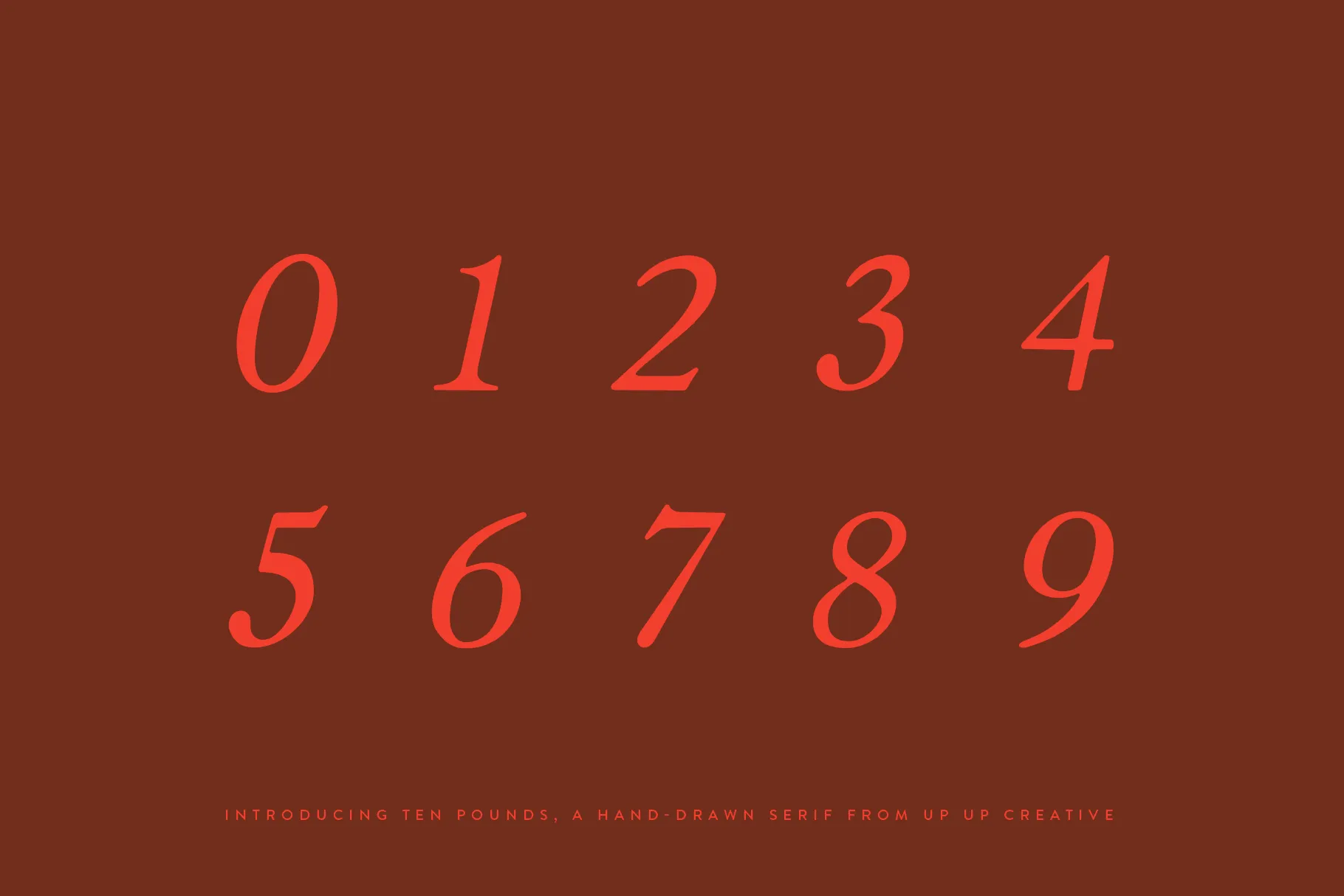 Ten Pounds, a Hand-Drawn Serif Font