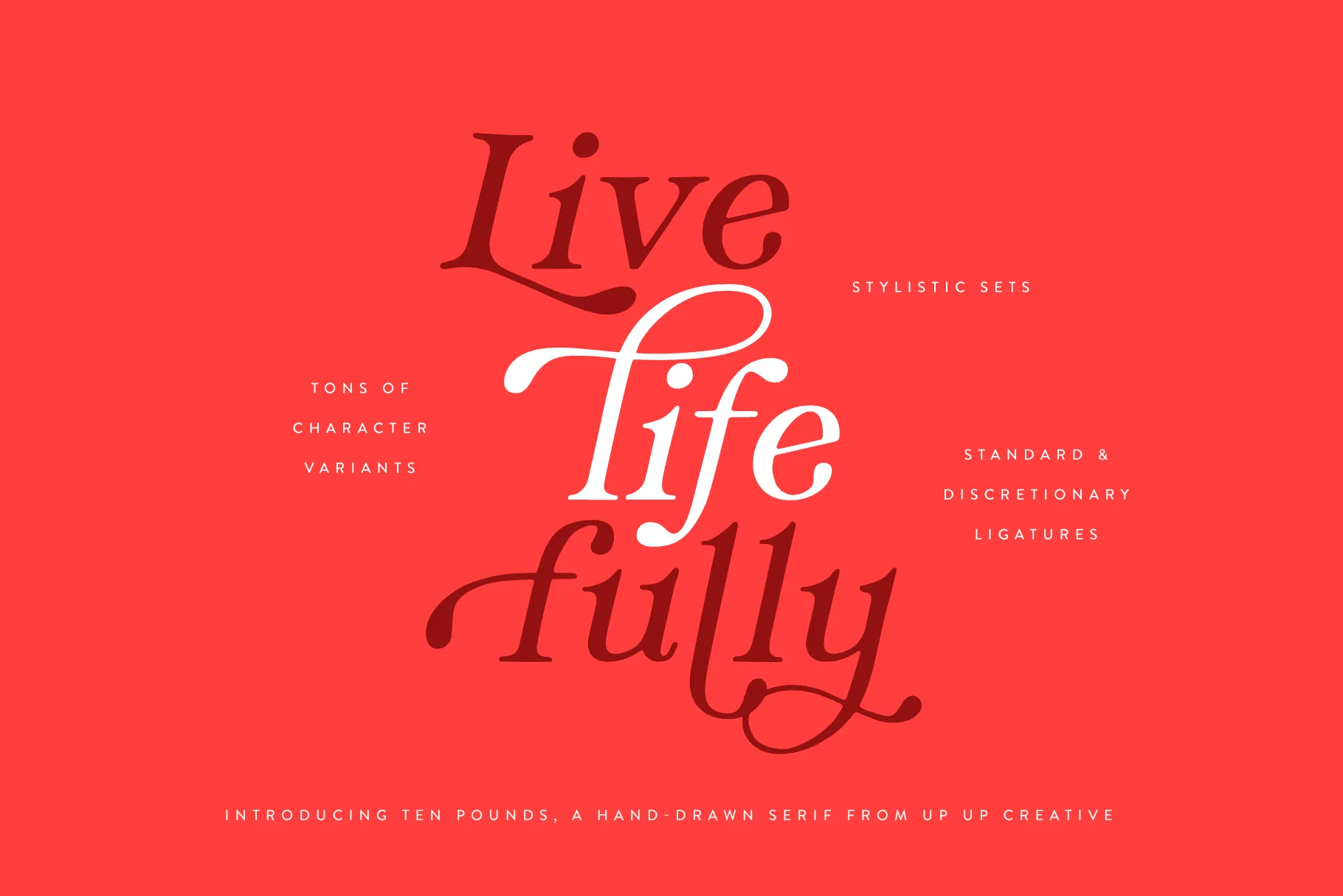 Ten Pounds, a Hand-Drawn Serif Font