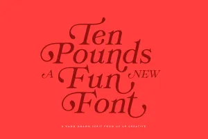 Ten Pounds, a Hand-Drawn Serif Font