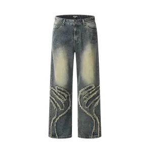 Trio Patch Denim Pants