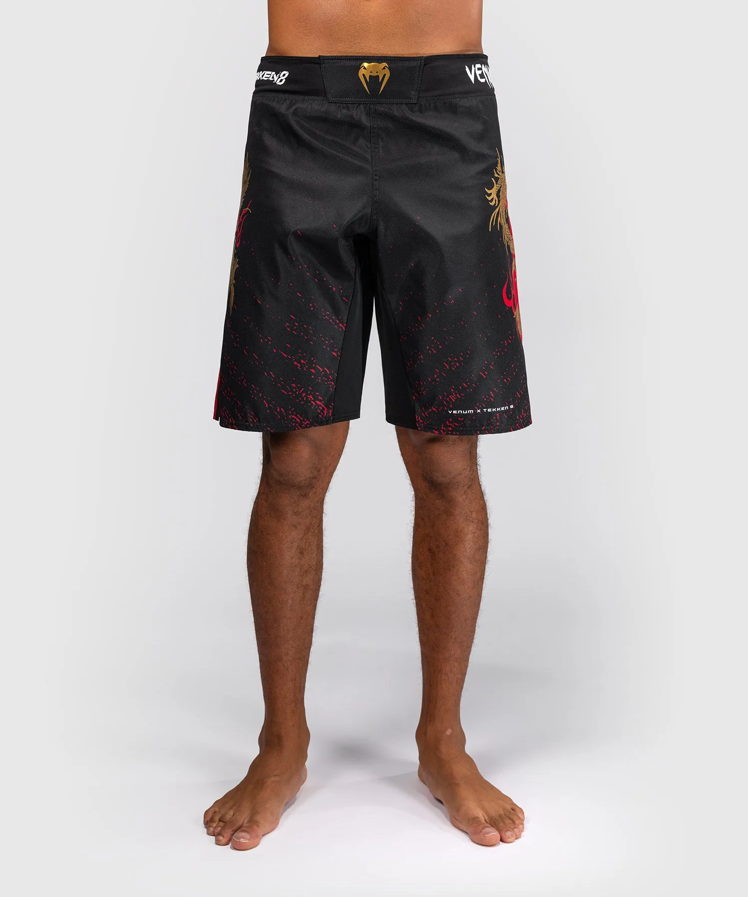 Venum x TEKKEN 8 - Marshall Law Fight Shorts - Black/Red/Gold