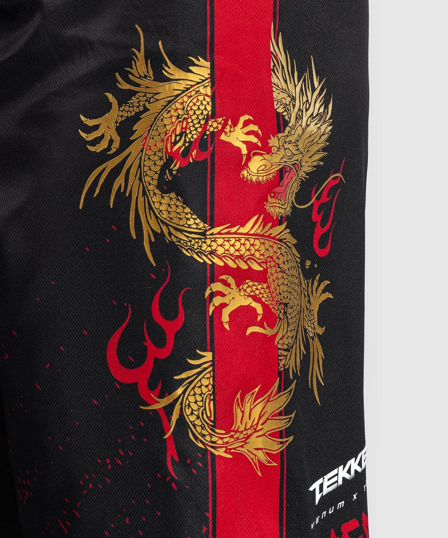 Venum x TEKKEN 8 - Marshall Law Fight Shorts - Black/Red/Gold