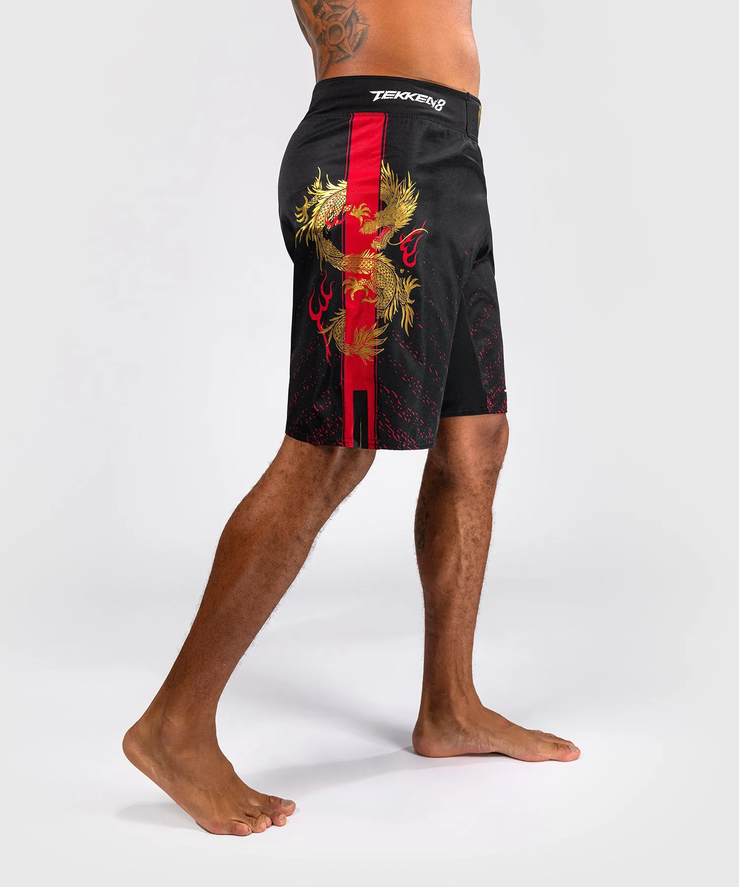 Venum x TEKKEN 8 - Marshall Law Fight Shorts - Black/Red/Gold