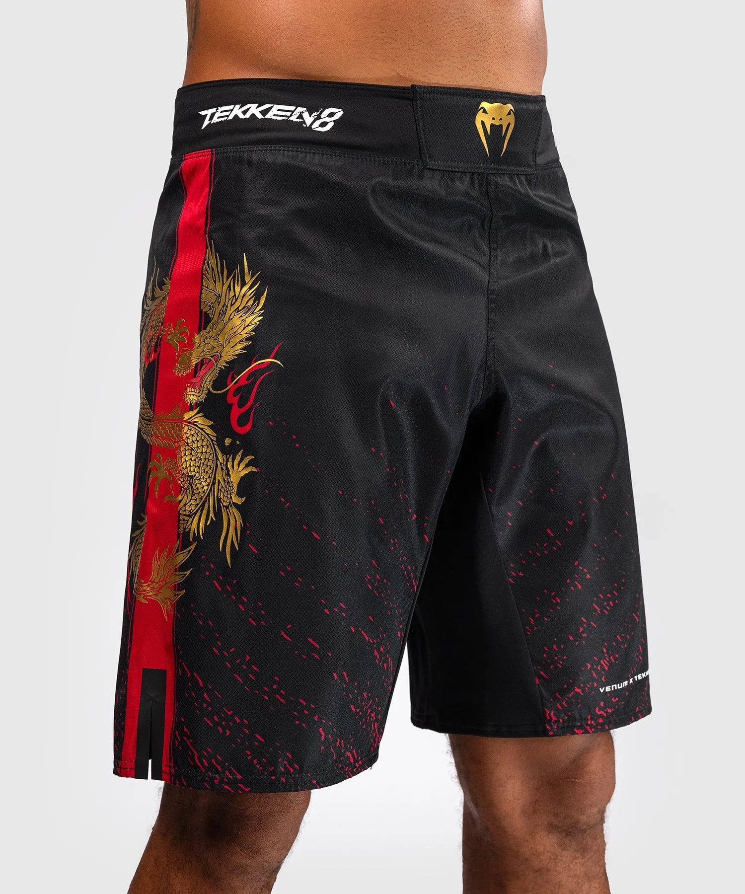 Venum x TEKKEN 8 - Marshall Law Fight Shorts - Black/Red/Gold