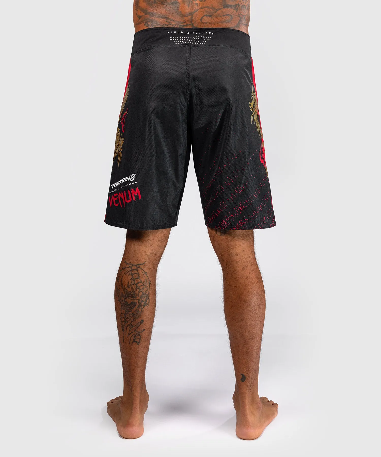 Venum x TEKKEN 8 - Marshall Law Fight Shorts - Black/Red/Gold