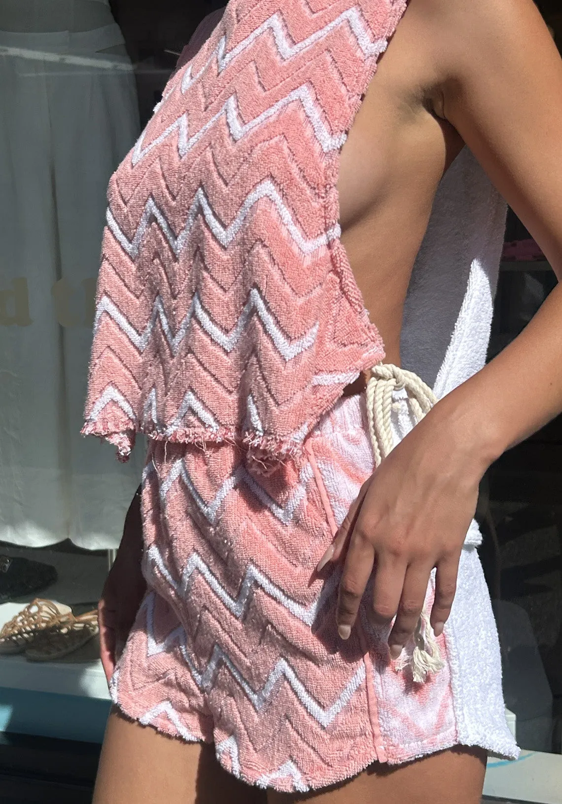 VINTAGE SHORT DEVORE PINK
