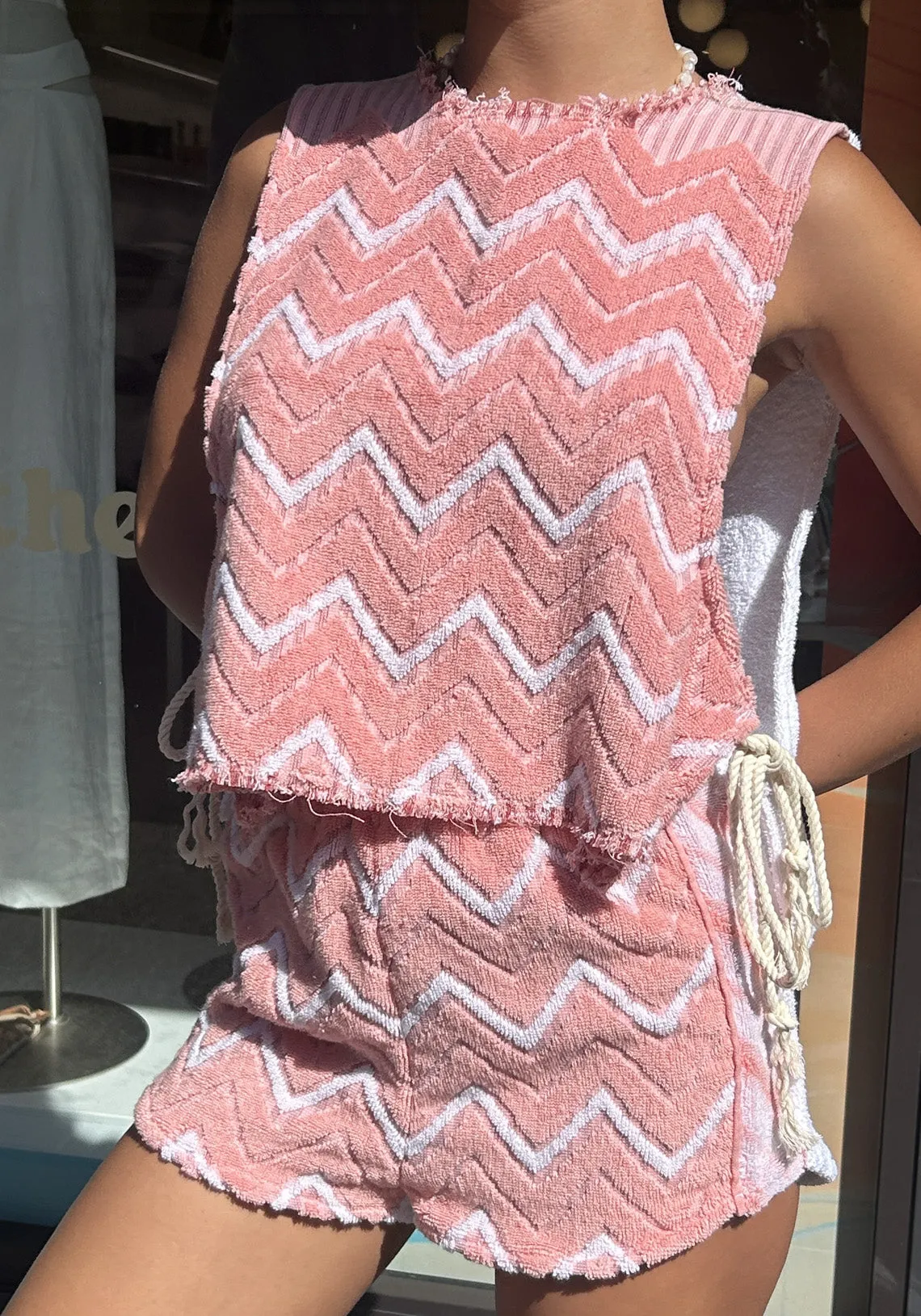 VINTAGE SHORT DEVORE PINK