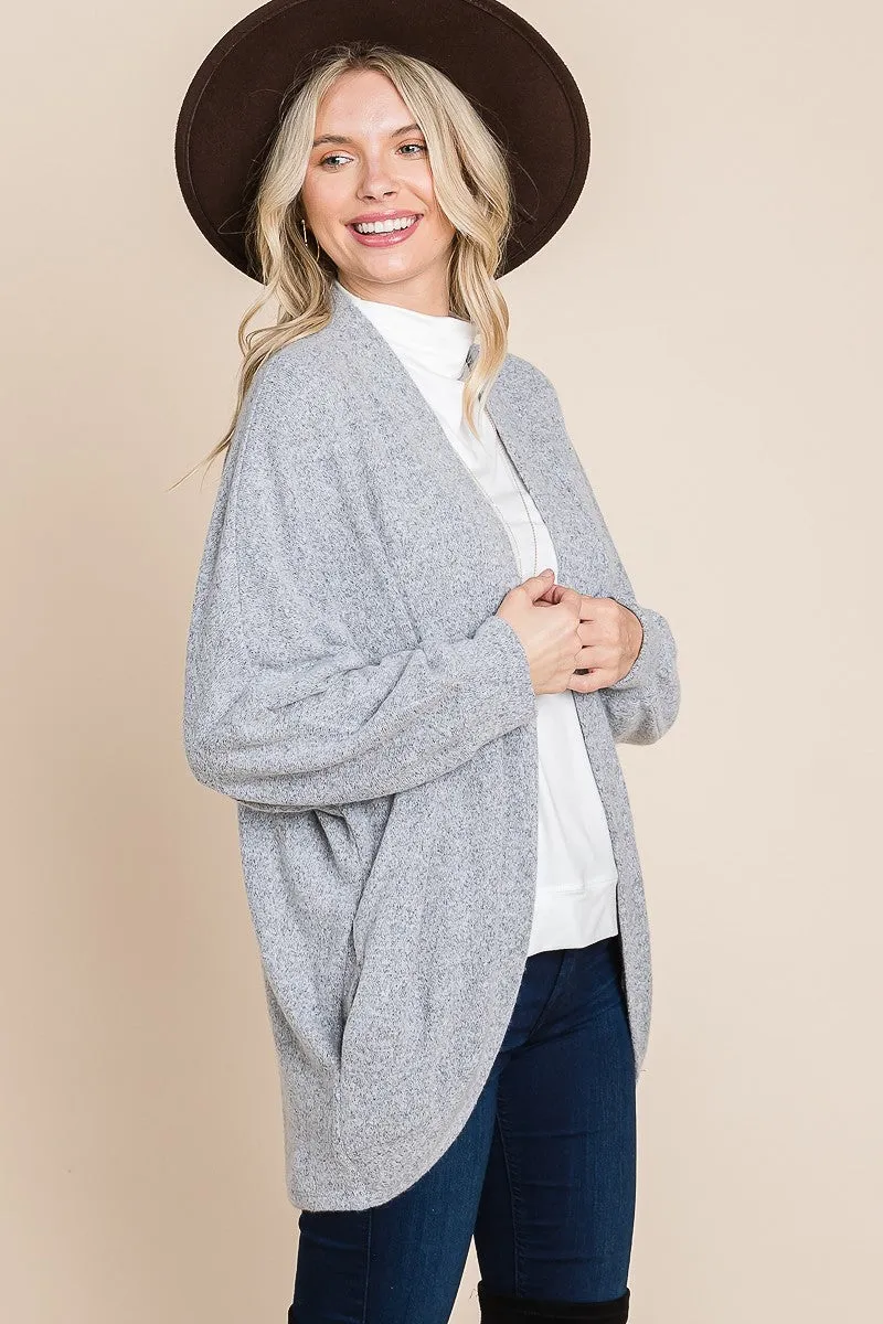 Warm And Cozy Round Hem Cardigan